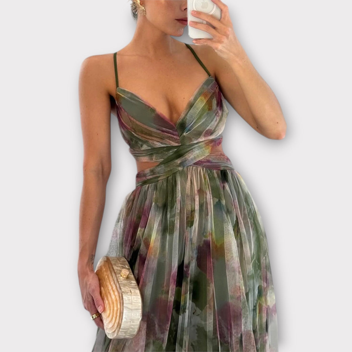 Amanda | Vestido maxi con diseño floral