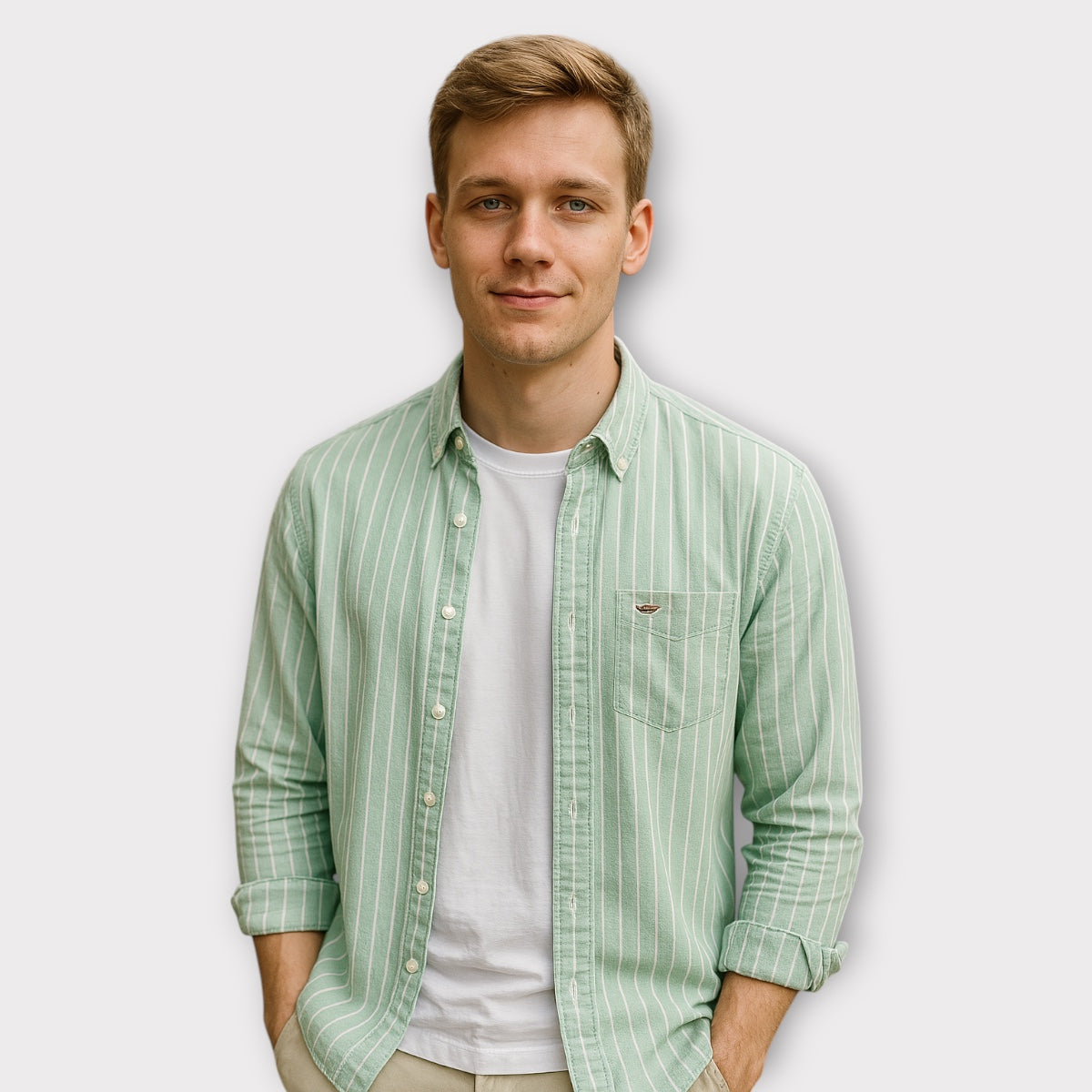 Marco | Camisa de rayas con cuello clásico
