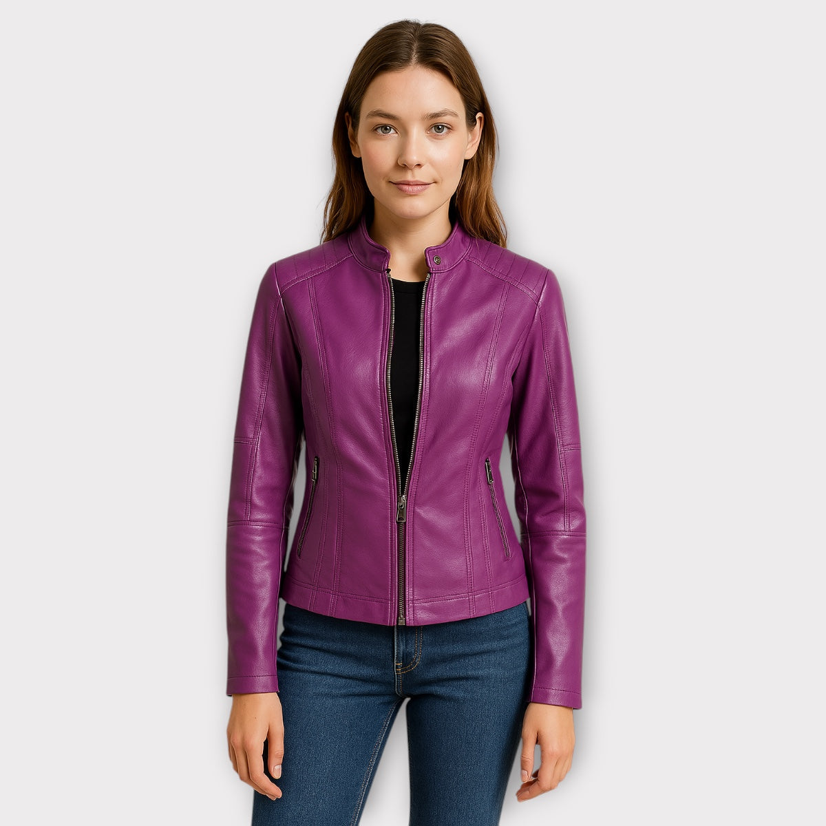 Loretta | Chaqueta casual de cuero