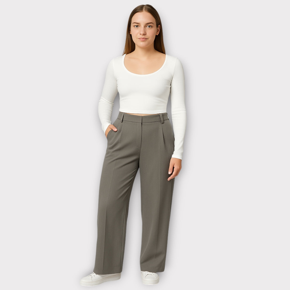 Lorena | Pantalones Elásticos de Tiro Alto