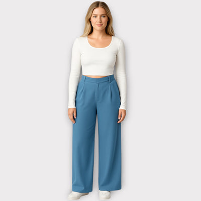 Lorena | Pantalones Elásticos de Tiro Alto