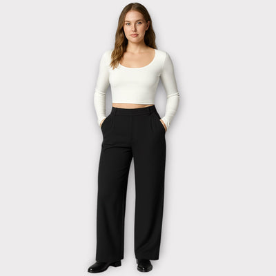 Lorena | Pantalones Elásticos de Tiro Alto