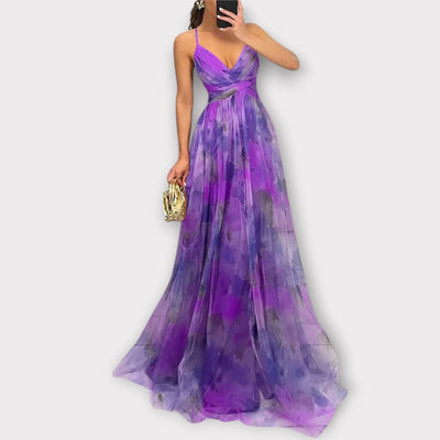 Amanda | Vestido maxi con diseño floral